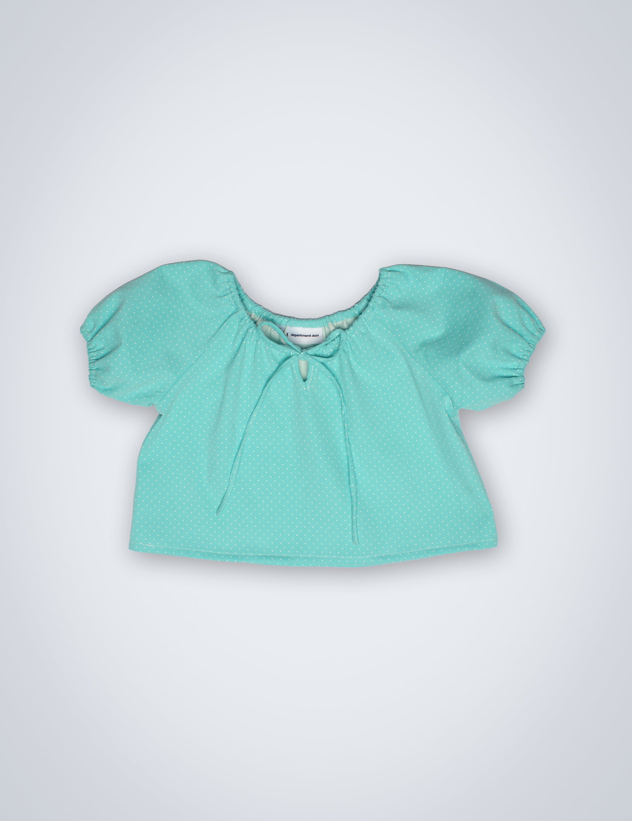Daisy Top - Denim Polka Dot